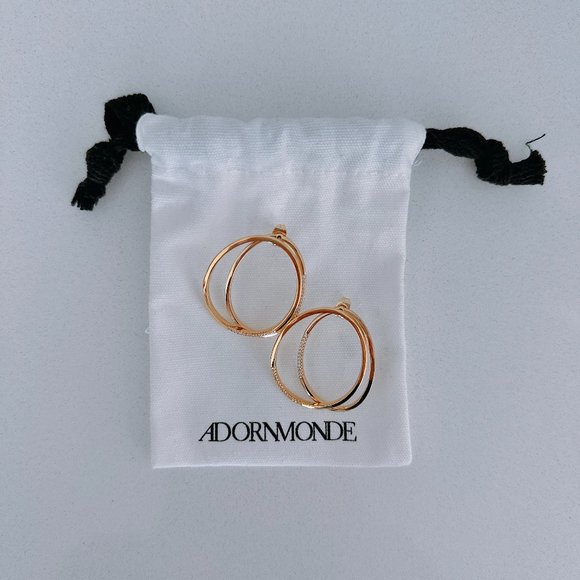 Adornmonde Lamont Gold Earrings - Picture 2 of 5